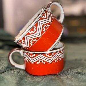 Vintage Enesco 1976 Mountain & Mesa Fine China Mugs